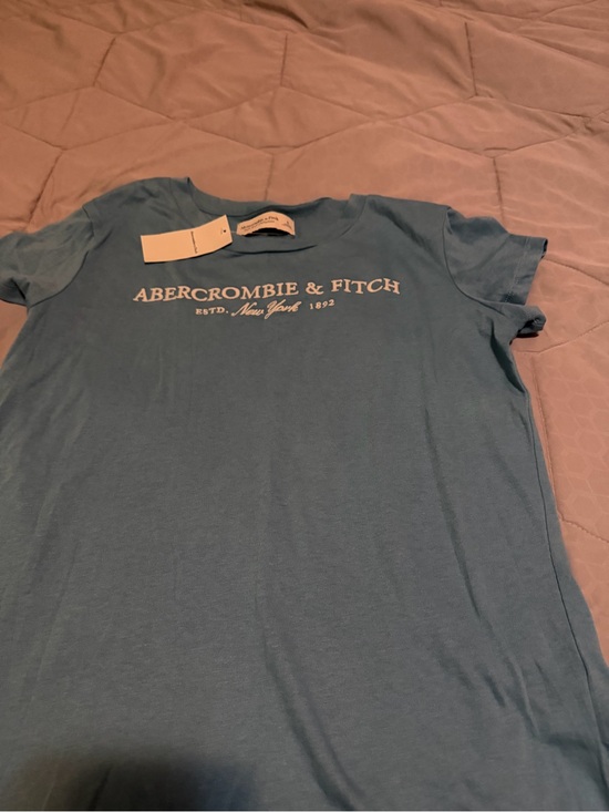 Abercrombie & Fitch Tops - Abercrombie & Fitch Light Blue Logo Short Sleeve Tee